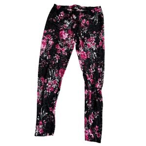 Y2K Sheer Deb Floral‎ Lace Leggings Black Pink White Trendy Layering Pants
